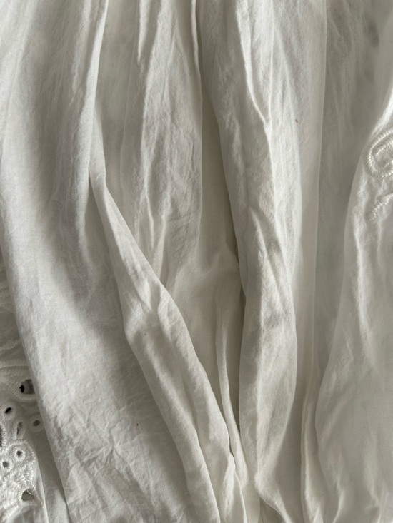 FARM RIO WOMEN'S RICHELIEU BIG COLLAR Eyelet BLOUSE Off White Sz S - Picture 15 of 16